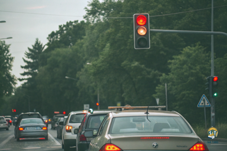 Көліктер, жол және бағдаршам. Нейрожелі арқылы жасалған көрнекі сурет: SaqTimes