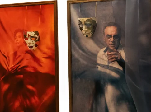 Public mask arti exhibition in almaty