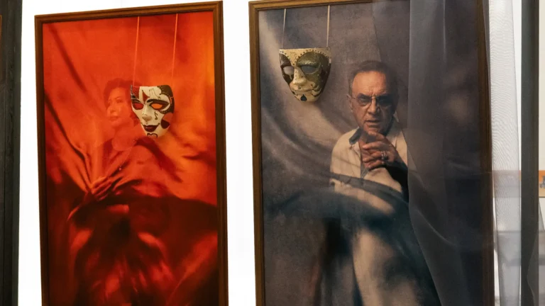 Public mask arti exhibition in almaty